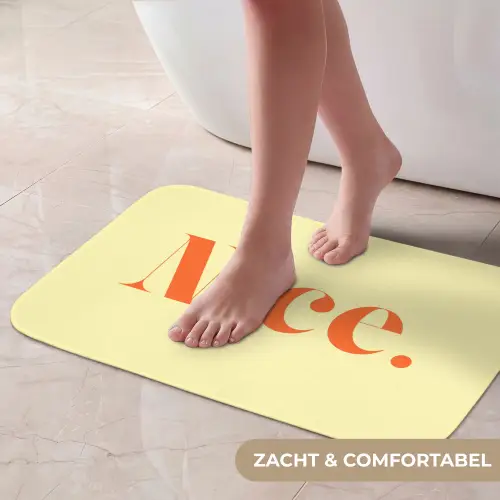 Nice - Oranje - Geel - Minimalistisch Badmat klein -USP_ZachtNL