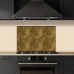 Organisch - Lijnen - Goud keuken achterwand spatscherm klein 900 -sfeer1