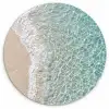 Kust - Zand - Blauw Wandcirkel kunststof plaat 5mm dik klein -3d