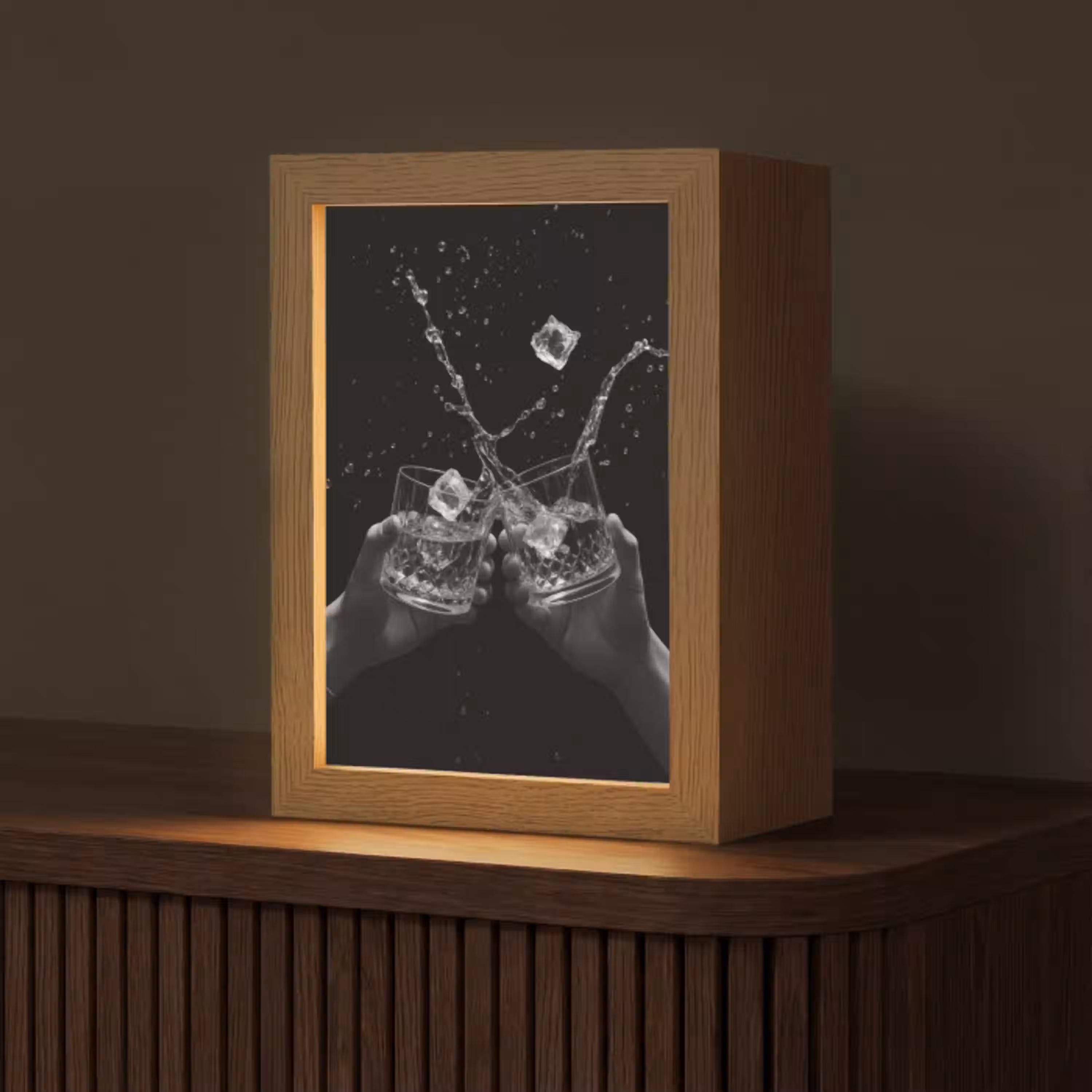 Whiskyglazen - Ijs - Spetters - Zwart Light Box met kabel (Tafellamp) klein -z3d_website