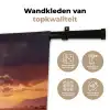 Olifanten - Grasland - Zonsondergang Wandkleed katoen klein -sfeer2