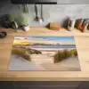 Strand - Duin - Gras - Zonsondergang - Zee Inductie beschermer vinyl 3mm klein -sfeer5