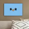Vogel - Blauw - Eenvoudig canvas 2cm klein -sfeer3