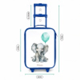 Olifant met blauwe ballon Kinderkoffer - Blauw klein -productfoto_formaten