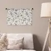 Classic - Black - White - Floral Wandkleed katoen klein 269 -sfeer4