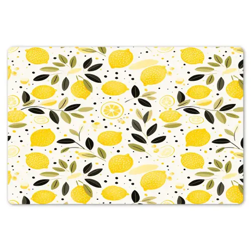 Citroenen - Geel - Wit - Stippen Placemat vinyl groot 368 -zzsfeer1_Kitchenyeah-website