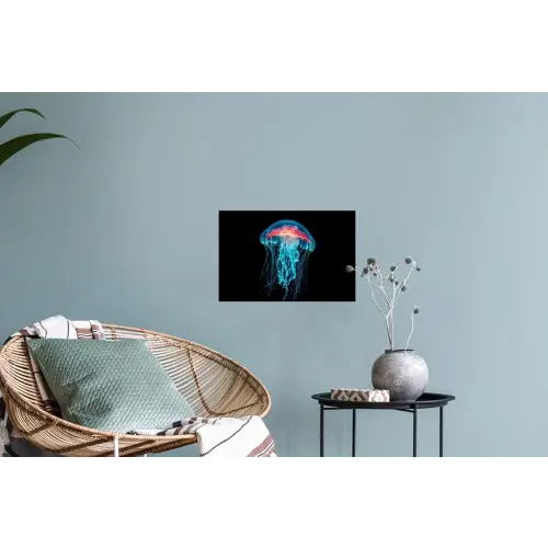 Kwal - Tentakels - Blauw - Licht Muursticker klein -plant
