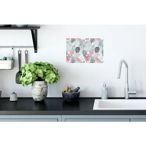 Bladeren - Tropical - Pastel - Jungle Muursticker klein -keuken
