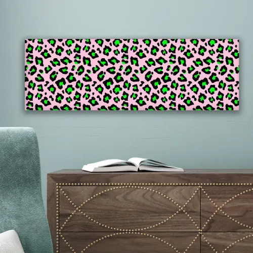 Neon - Panter - Roze - Groen canvas 2cm klein 828 -sfeer4