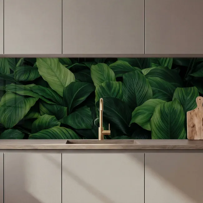 Natuur - Tropisch - Bladeren - Groen keuken achterwand 2 middel zz_3dshopping