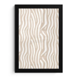 Abstract - Zebra - Beige fotolijst zwart zonder passe partout klein 224 -3d