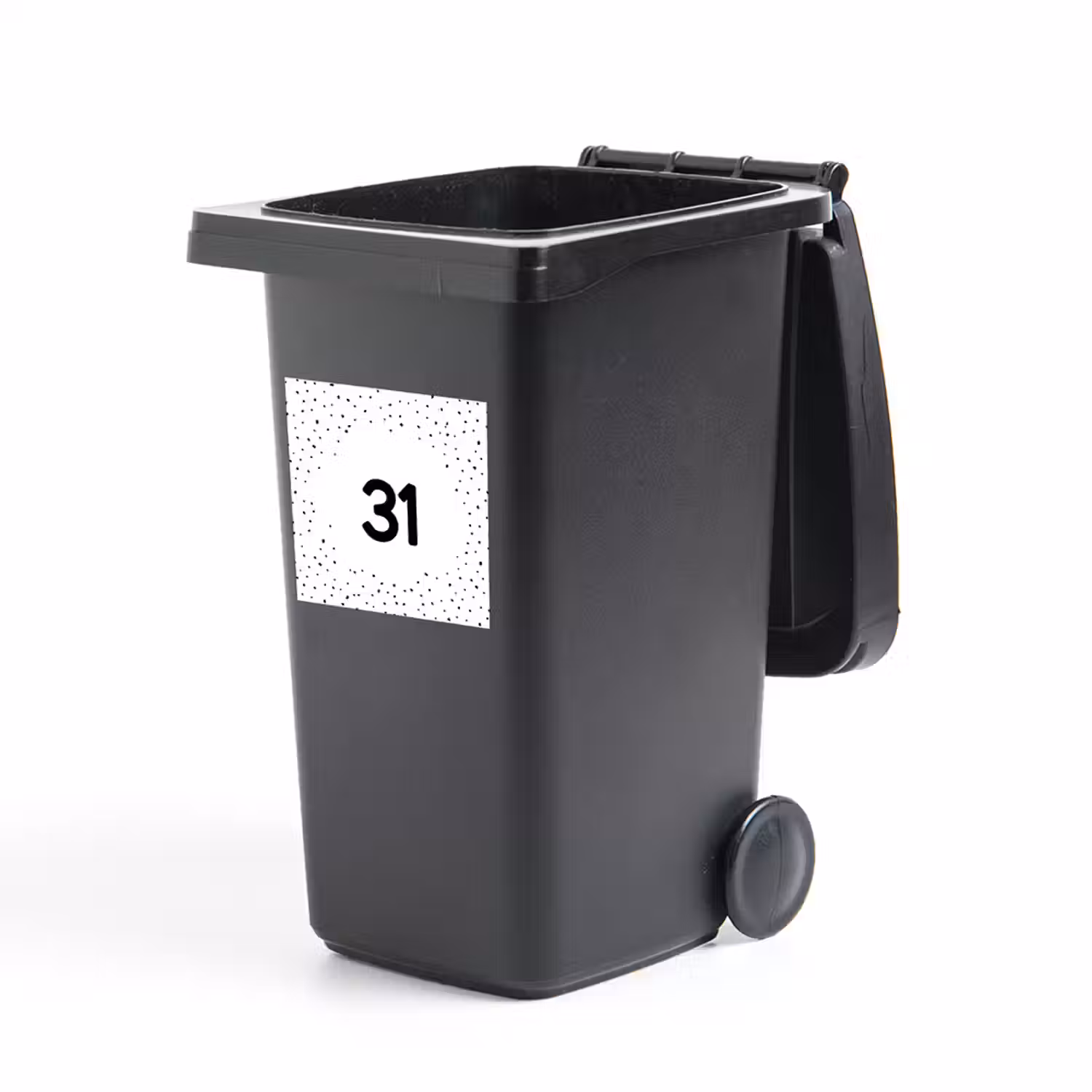 Container sticker huisnummer vierkant