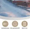 Kersttrein - Sneeuw - Winter - Kerst Akoestische PET Vilt - Rond klein -closeup_NL