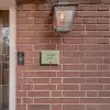 Olijfgroen met stippen - Sierlijk Naambord Rechthoek middel -sfeer7-rechthoek-S