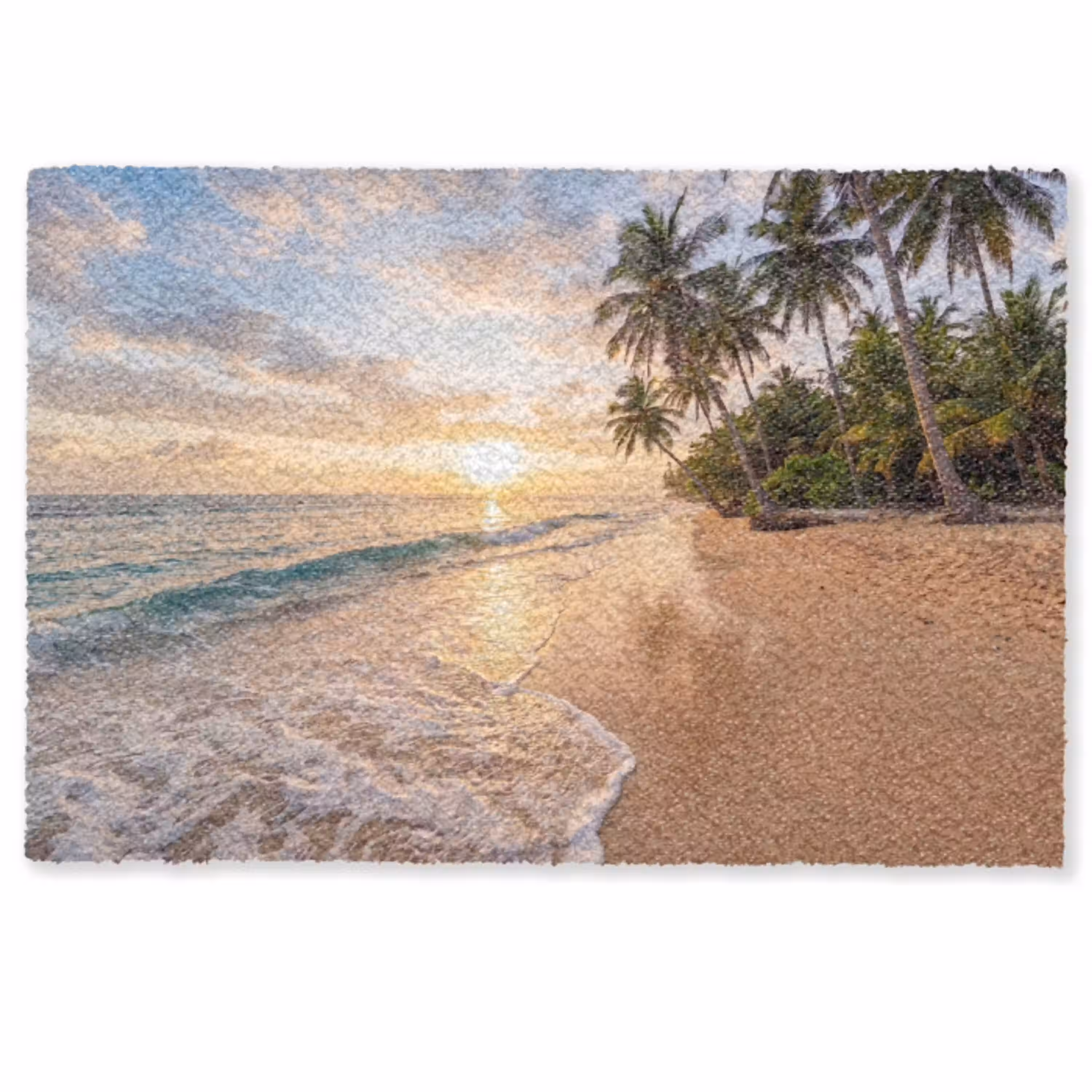 Strand - Zonsondergang - Tropisch - Natuur - Goud Deurmat klein -zkaufland3d