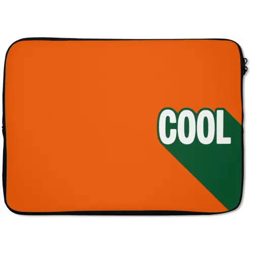 Cool - Oranje - Groen laptophoes neopreen klein -zkaufland3dotto