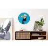 Tucan - Sokkel - Vogel - Koksmuts Wandcirkel aluminium klein -kantoor