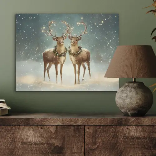 Kerstmagie - Winterwoud - Rendier PET vilt klein -sfeer2