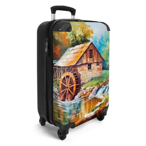 Landschap - Schilderij - Huis - Kunst - Herfst NBS - Handbagage koffer - Kinderen Unisex middel -productfoto_3d