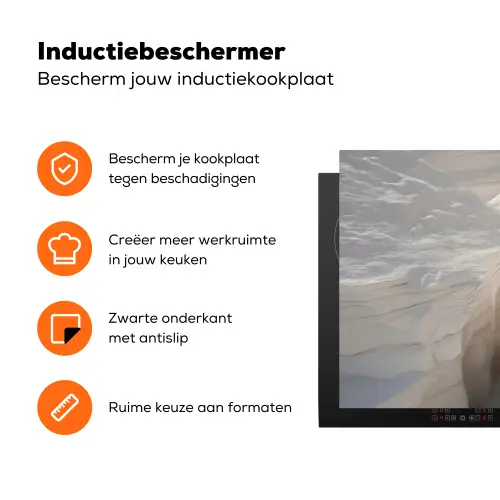 Kloof - Wit - Sneeuw Inductie beschermer vinyl 3mm klein -zzzzzzz-td-ups