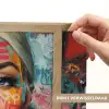 Vrouw - Kauwgom - Graffiti - Love Light Box met batterij (Wandlamp) middel -USP_websiteprintNL