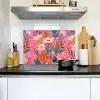 Roze - Bloemen - Wit - Oranje Inductie beschemer met haakjes klein -sfeer2