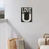 Love - Zwart - Minimalistisch tuinposter los doek klein -sfeer8