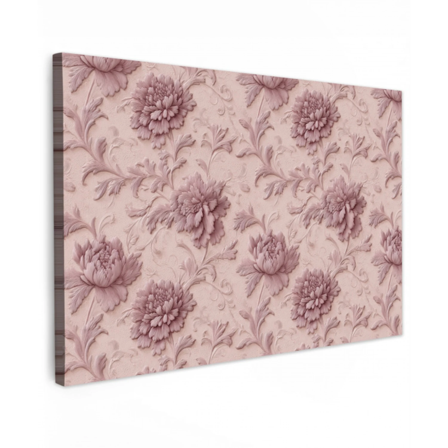 Reliëf - Pioenrozen - Roze canvas 2cm klein 34 -z3d