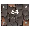 Boomschors - Modern Naambord Rechthoek middel -3d