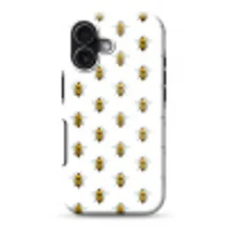 Bijen - Tijdloos - Wit Toughcase MagSafe Apple iPhone 17 klein 1017 -3d