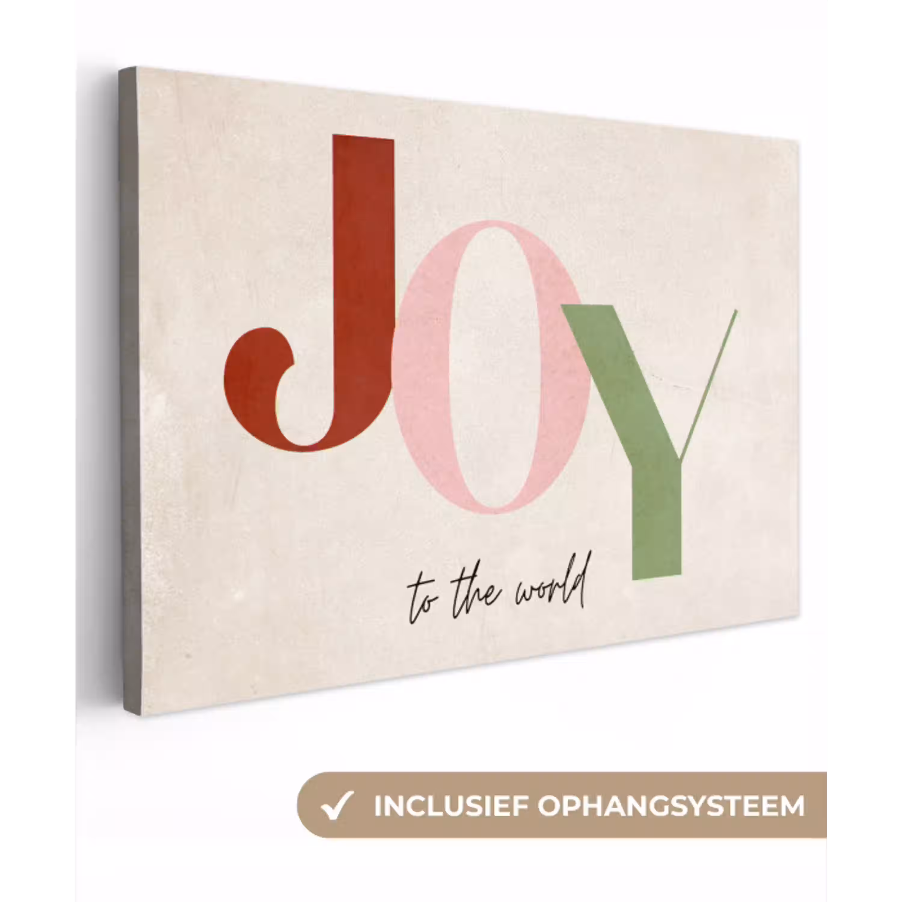 Quotes - Joy - Kerst - Feestdagen canvas 2cm klein -3d