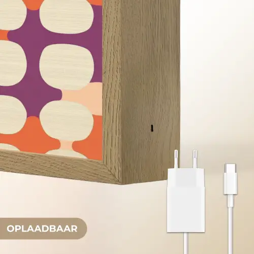 Modern - Patroon - Kleurrijk Light Box met batterij (Wandlamp) middel 907 -USP_websiteoplaadbaarNL
