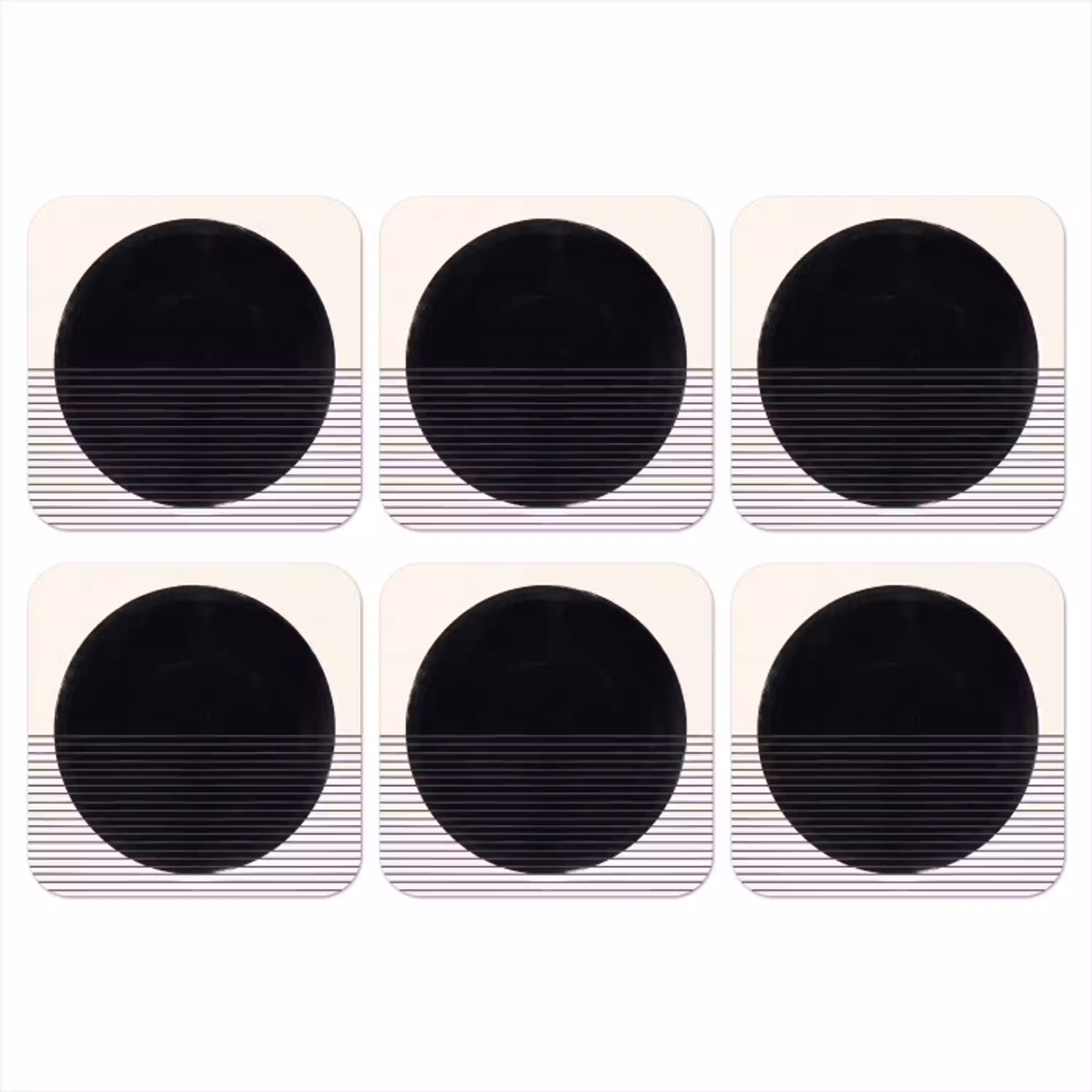 Cirkel - Lijnen - Abstract onderzetter kurk middel -3d