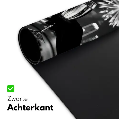 Vuurwerk - Proosten - Skyline - Champagne Muismat XXL klein -sfeer2