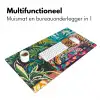 Luipaard - Kleurrijk - Tropisch Muismat XXL klein -sfeer4