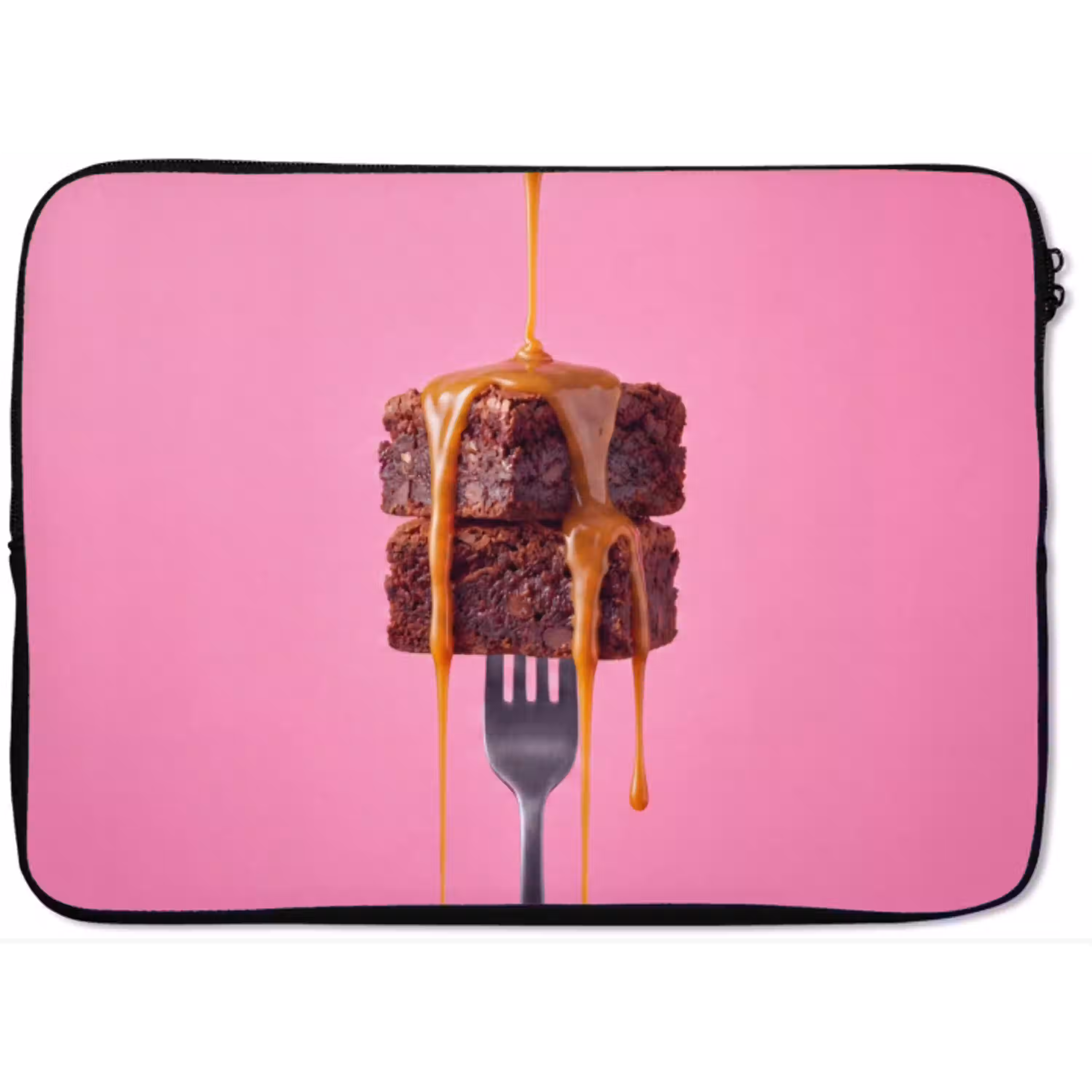 Brownie - Karamel - Eten laptophoes neopreen klein -zkaufland3dotto
