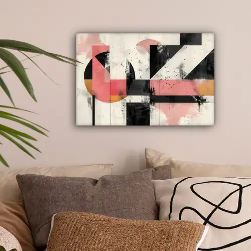 Roze - Abstract - Aesthetic - Modern - Vormen canvas 2cm klein -sfeer1