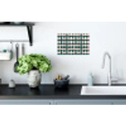 Vlechtpatroon - Groen - Roze - Grafisch Muursticker klein 286 -keuken