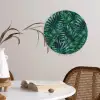 Bladeren - Inductie beschermer - Jungle - Tropical Wandcirkel kunststof plaat 5mm dik klein -sfeer4