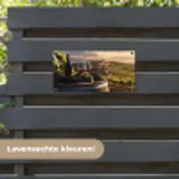 Wijn - Druiven - Heuvels - Landschap tuinposter los doek klein -sfeer3