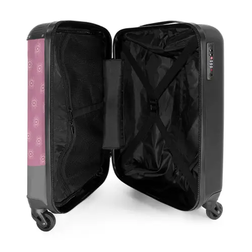 Boho - Paars patroon NBS - Handbagage koffer - Kinderen Unisex middel -binnenkant