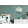 Zee - Horizon - Blauw - Mist Wandcirkel aluminium klein -slaapkamer