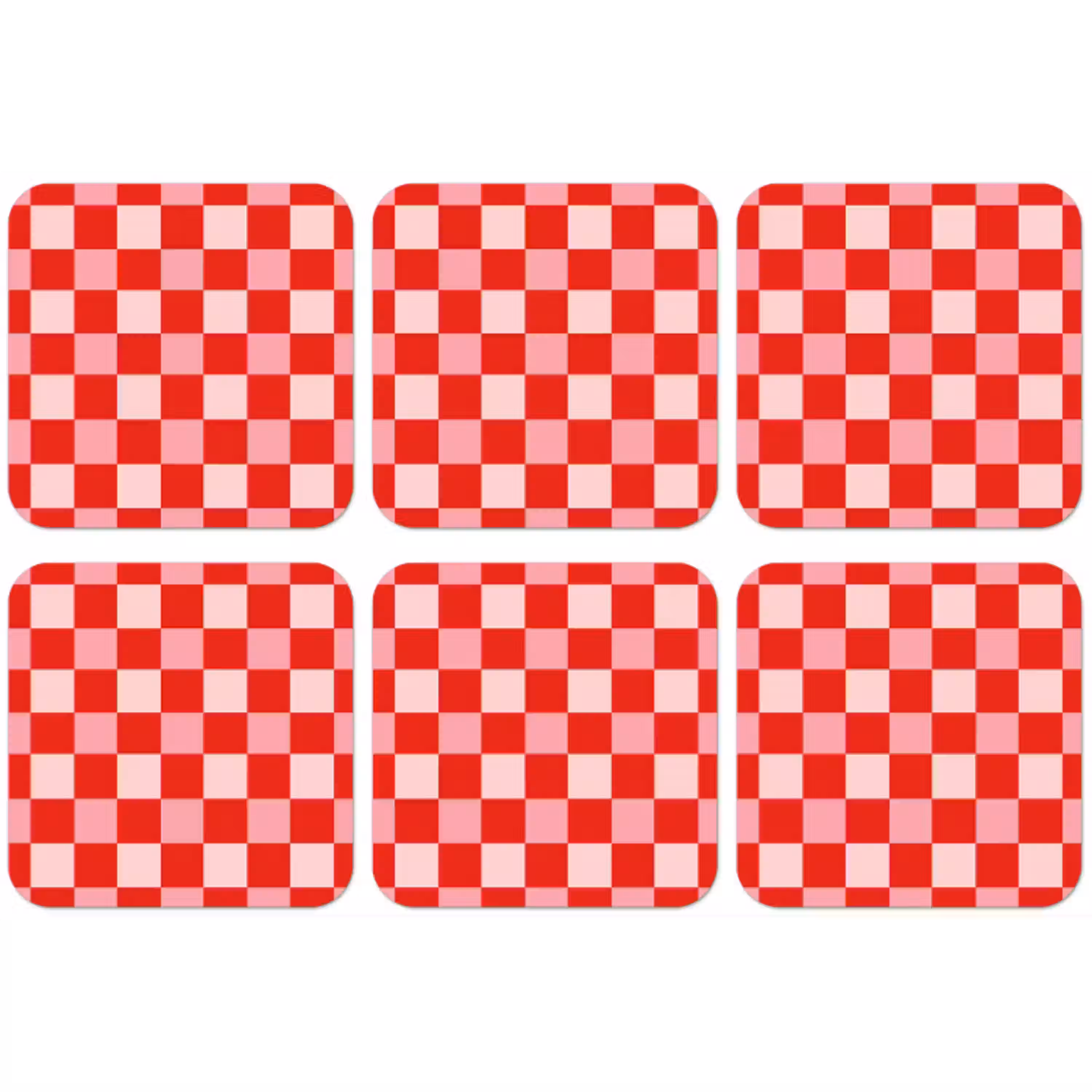 Vierkant - Klassiek - Rood onderzetter kurk middel 366 -zkaufland3dotto
