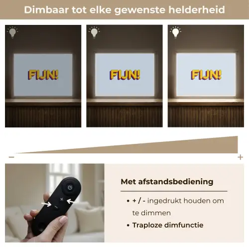 Fijn - Geel - Oranje Light Box met batterij (Wandlamp) middel -USP_dimbaarNL