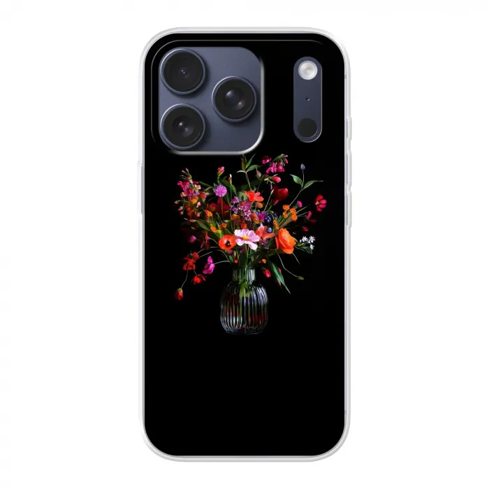 Boeket - Veldbloemen - Vaas Telefoonhoesje iPhone 17 Pro klein -3d