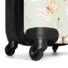 Vlinder patroon in zachte oranje en rode tinten NBS - Handbagage koffer - Volwassenen Unisex middel -wiel