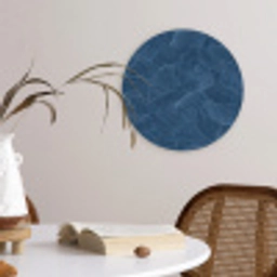 Golven - Textuur - Patroon - Blauw Wandcirkel kunststof plaat 5mm dik klein 188 -sfeer4