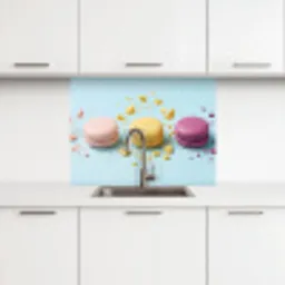 Macarons - Kleurrijk - Pastel keuken achterwand 2 middel -3d