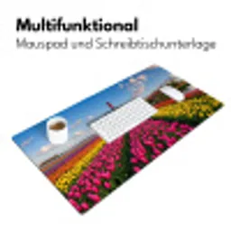 Tulpen - Holland - Molen - Kleurrijk Muismat XXL klein -ysfeer4_duits