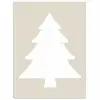 Japandi - Kerstboom - Beige - Kerstversiering poster papier klein -3d